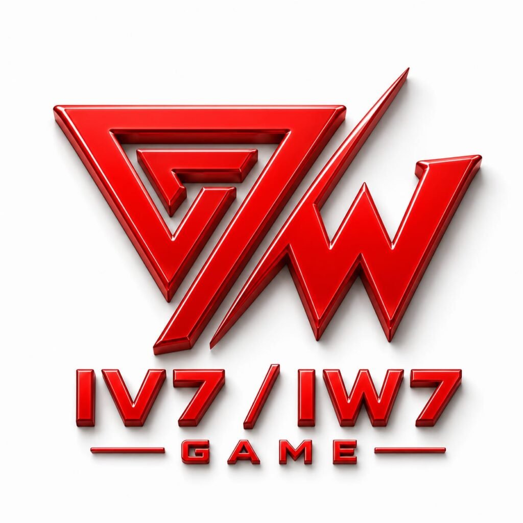 IV7 Game and IW7 Game logo with a modern red gaming design.